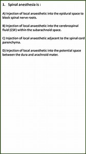 What is Spinal anesthesia #anesthesiatraining #spinalblock