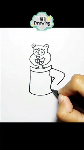 How To Draw Sandy Easily #sandy #spongebobsquarepants #cartoon #drawingtutorial #drawing