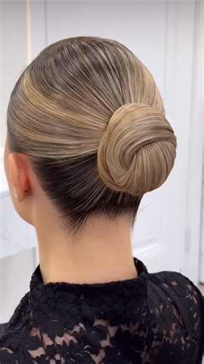 Elegant Blonde Bun Hairstyle ✨ Quick Updo
