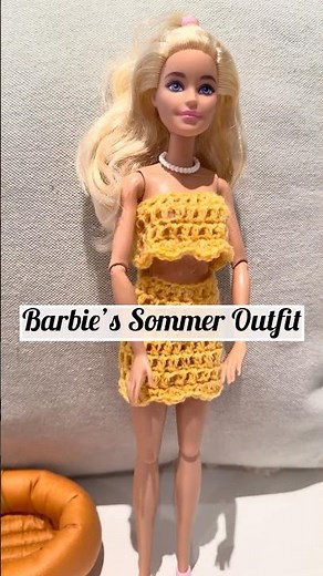 Crochet Barbie summer outfit 🌞 | Easy crochet pattern for beginners