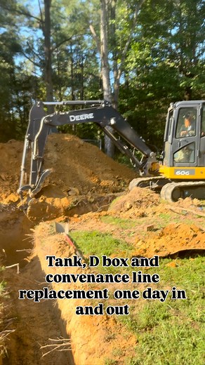 Tank and D box replacement for a building permit. 1000 Gallon single chamber to 1500 gallon two chamber and new D box #septicboys #septictank #septicrepair #septicinspection #hardwork #teamplayers | SPEK Septics