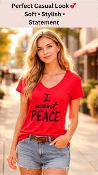 USA Trending “I Want Peace” T-Shirt | Stylish Graphic Tee for Men Women & Kids #usa #shortsfeed #nyc