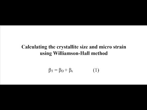 04 Calculating the Crystallite size and Micro strain using Williamson-Hall method