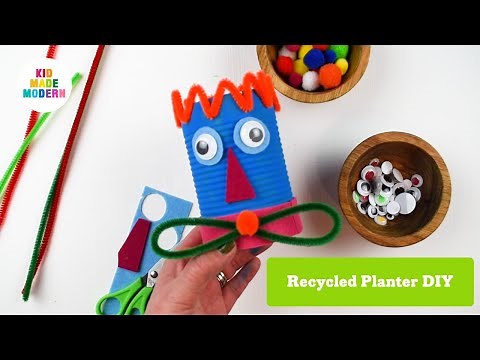Springtime Recycled Planter Craft For Kids DIY- Kid Made Modern