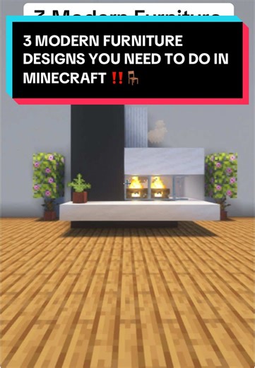 3 Modern furniture designs you NEED to do in Minecraft ‼️🪑 | Like&Follow for more!! 😁