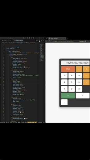 ​HTML Calculator Tutorial for Beginners 👨‍💻✨​ #srilanka ​#viral #coding #softwaredevelopment #html