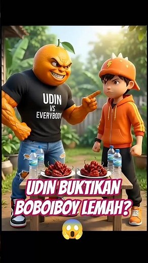 UDIN vs BOBOIBOY | Adu Tahan Pedas Makan Cabe Terpedas di Dunia? 😱 #udindindindun #tungtungtungsahur