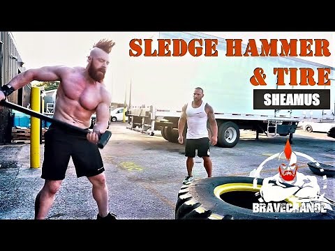 Sheamus Sledge Hammer & Tire (WITH ADDED MOHAWK!)