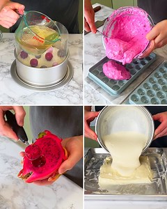 Float your fruit in this fun dragon fruit jelly cheesecake recipe! | So Yummy
