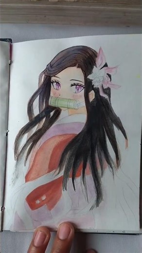 Nezuko Kamado Drawing 🌸🔥 | Demon Slayer Speed Drawing 🎨 | Anime Art#nezuko #demonslayer #animeart