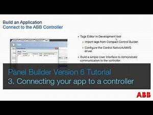 ABB Panel Builder v6 Tutorial Part 3. Connecting your application to AC 800M controller or PLC