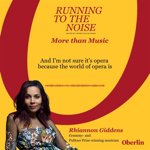 What happens when an opera singer discovers contra dance? Listen to Rhiannon Giddens' story - only on this month’s episode of Running to the Noise. Link to the full episode: https://bit.ly/oc-rttn-ep9. You can find the Running to the Noise podcast wherever you find your podcasts. | Oberlin College