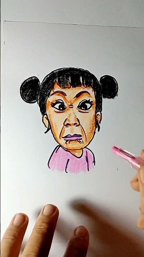 Drawing a funny shocked facial expression #drawing