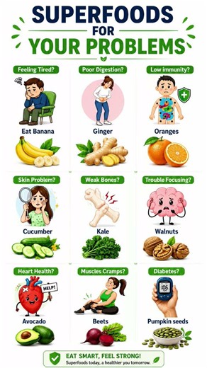 🥗 Eat smart, feel strong!The right superfoods can boost energy, improve digestion, #nutrients
