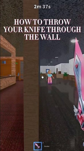 How to throw your knife through walls in MM2! #mm2gameplay #mm2 #murdermystery2 #robloxedit #roblox
