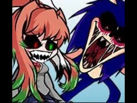 fnf mod monika exe x sonic exe you can't escape