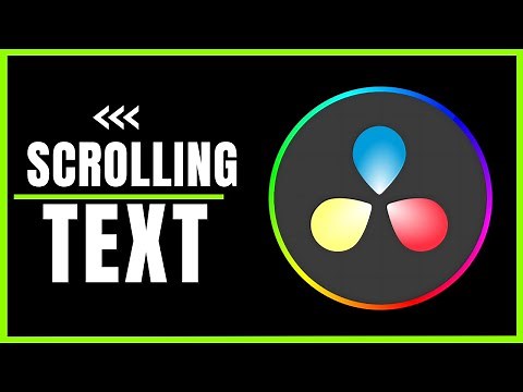 How to Add Scrolling Text in Davinci Resolve