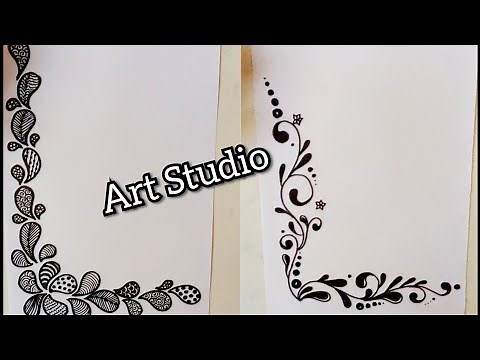 Black & White Border/Border Design for Front Page/Border Design on Project/Border designs on paper