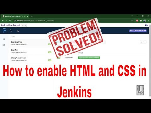How to enable HTML and CSS in Jenkins | HTML Publisher Plugin - No CSS