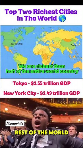 The richest city in the world | Tokyo | New York #shorts #map #geography
