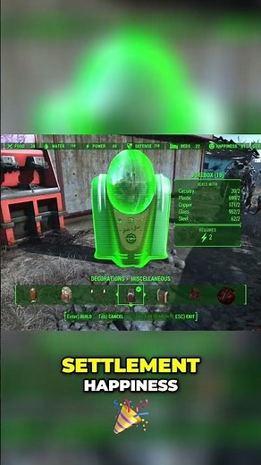 Increase Settlement Happiness Best Tips and Items for Fallout 4 Settlements #fallout4 #fallouttips