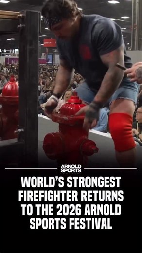 World’s Strongest Firefighter returns to the 2026 Arnold Sports Festival! 💪🪓 Witness the strongest firefighters in the world take on an intense, multi-event competition! All included with an expo ticket. Get yours here: https://linktr.ee/ArnoldSports | Arnold Sports Festival