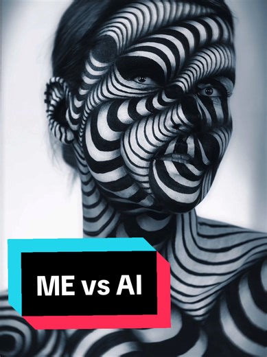 Part 5 | 𝙅𝘼 𝙫𝙨 𝘼𝙄 🤖 o ten makijaż było najwięcej próśb! zajął mi dosłownie cały dzień 🫣 Dajcie znać kto wygrał: 𝙅𝘼 𝙘𝙯𝙮 𝘼𝙄 ? 🤖 #mevsai #aimakeup #makijaż #illusionmakeup #challenge