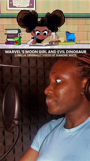 Voicing Lunella from Moon Girl and Evil Dinosaur #moongirl #voiceactors #marvel #marvelstudios