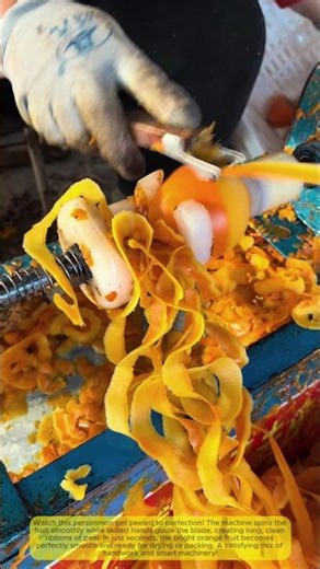 Perfect Persimmon Peeling Process 🍊🔧