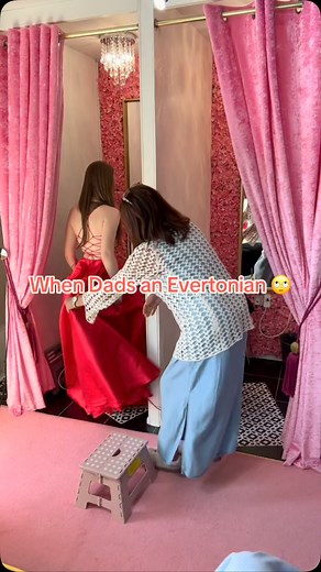 🩷Cinders party dress🩷 | When Red ❤️ girl goes Blue 💙 for Dad. Any team, anytime at Cinders party dress #footballtiktok #everton #liverpool #whenyouknow #redorblue... | Instagram