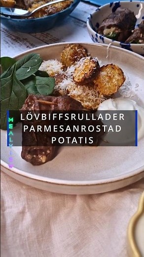Middag som får alla att säga “WOW”! 🔥 Lövbiffsrullader med fetaoströra & parmesanpotatis