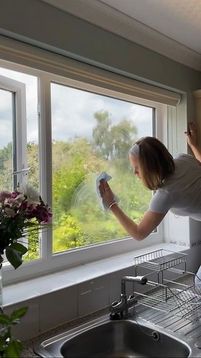 Lucy Renouf on Instagram: "ad - Transforming our little pre-renovated kitchen into a ⭐️somewhat⭐️ modern oasis with the Dualit toaster and kettle from @argos saying hello to a fresh, clutter-free space! #kitchenreset #argos #cleanwithme #cleanaesthetic #cleaningvlog"