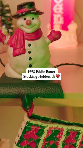 6.5K views · 87 reactions | In love with these vintage Eddie Bauer stocking holders. They are so cozy! Really happy I was able to find them at a thrift store, I look out for the other pieces now every time I go 凉♥️✨ @eddiebauer #eddiebauer #vintagechristmas #vintagechristmasdecor #christmasdecor #christmas | The Holiday Classics | Facebook