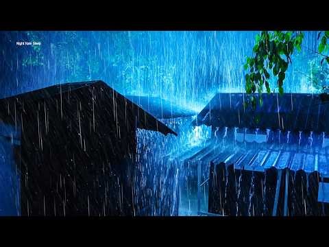 Stress Relief & Fall Asleep in a Cozy Cabin with Torrential Rain & Intense Thunder on a Metal Roof