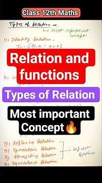 Types of Relation explained #shorts #maths