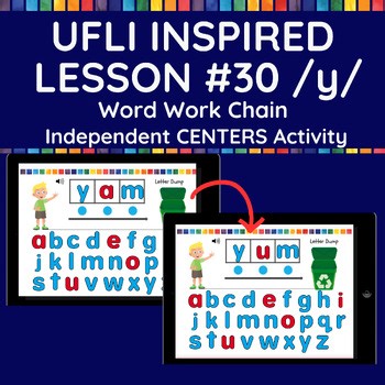 Lesson 30 /y/ WORD CHAINS Independent Phonics Work Centers | BOOM CARDS