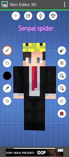 senpai spider skin in Minecraft