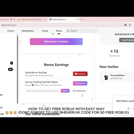 İnfinite robux glitch??? 🤑💸 #roblox #roearn