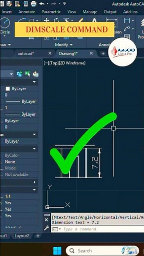 Adjust DimensIon Size with DIMSCALE Command in AutoCAD