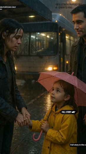 “You Need a Home, and I Need a Mommy” — What a Little Girl Told a Homeless Woman at the Bus Stop Changed Everything The rain that afternoon seemed endless, falling in silver sheets across the city. Every drop struck the pavement with a rhythm that reminded Elena Morris of time itself—steady, relentless, and merciless. She sat on the worn wooden bench under the bus stop shelter, clutching her frayed backpack as if it were a lifeline. Her paper coffee cup, half-filled with coins, sat at her feet. 