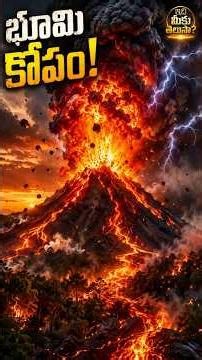 What happens inside the Earth before a volcano erupts? 😱 #didyouknow #facts #telugu #history #tel...