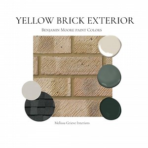Beige Brick House Exterior Paint Palette: 5 Benjamin Moore Color Schemes (PDF Download) - Etsy