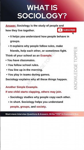 What is Sociology | Definition of Sociology | Sociology Meaning | Introduction to Sociology