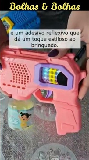 Pistola De Bolha De Sabão Automática Com Luzes Máquina Lança Bolhas Brinquedo Festa Fácil Uso Azul