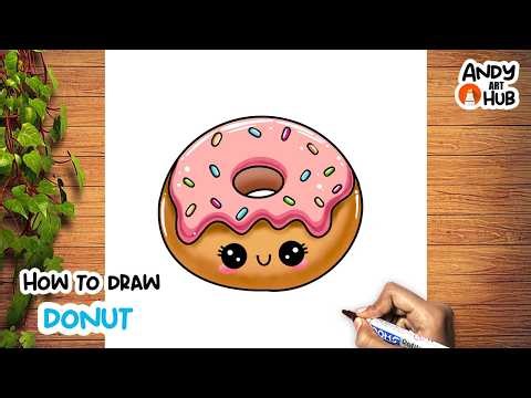 How to Draw a Perfect Donut 🍩 (Easy Step-by-Step) - Andy Art Hub