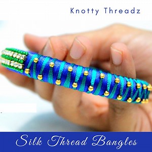 14K views · 346 reactions | Silk Thread Bangles with 3mm Beads | Silk Thread Jewelry Making | Knotty Threadz | Knotty Threadz | Facebook