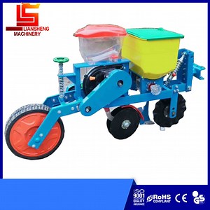 [Hot Item] Walking Tractor Pulls a Single Row Corn Planter, a Small Planter with Fertilizer Box