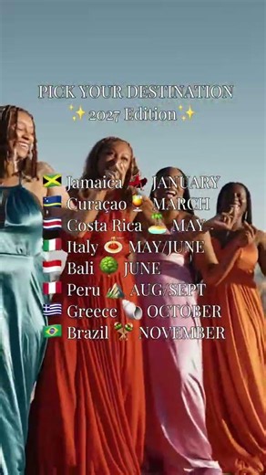 Pick your destination ✈️- 2027 Edition #travelnoire #blacktravel #grouptravel #womentravel