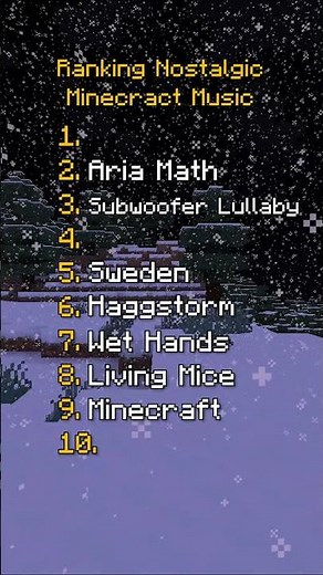 Top 10 NOSTALGIC Minecraft Songs 🥺