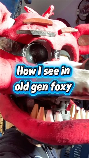 How I see in old gen foxy #costume #fnaf #foxy #cosplay #fnafmovie #howto